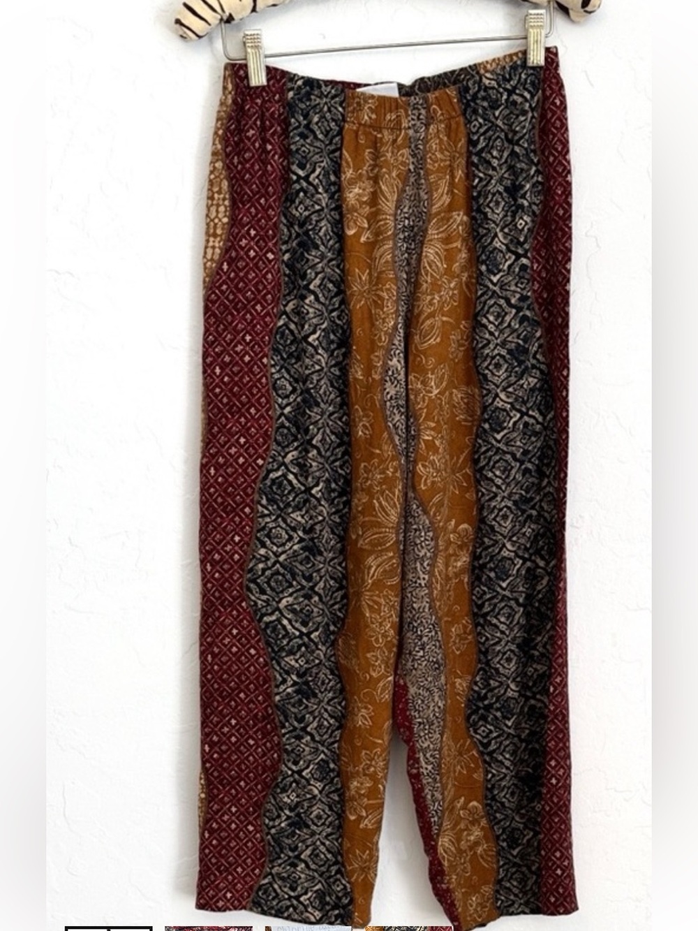 $5 CLOSET CLOSING Multicolor Vintage Boho Bohemian 80s 90s Patterned Pants Small